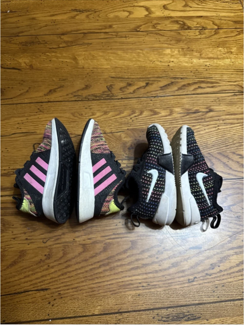 Adidas Pink Black Multi Color Kids Shoes Size 7K Nike Ashton Modern 2 Pairs